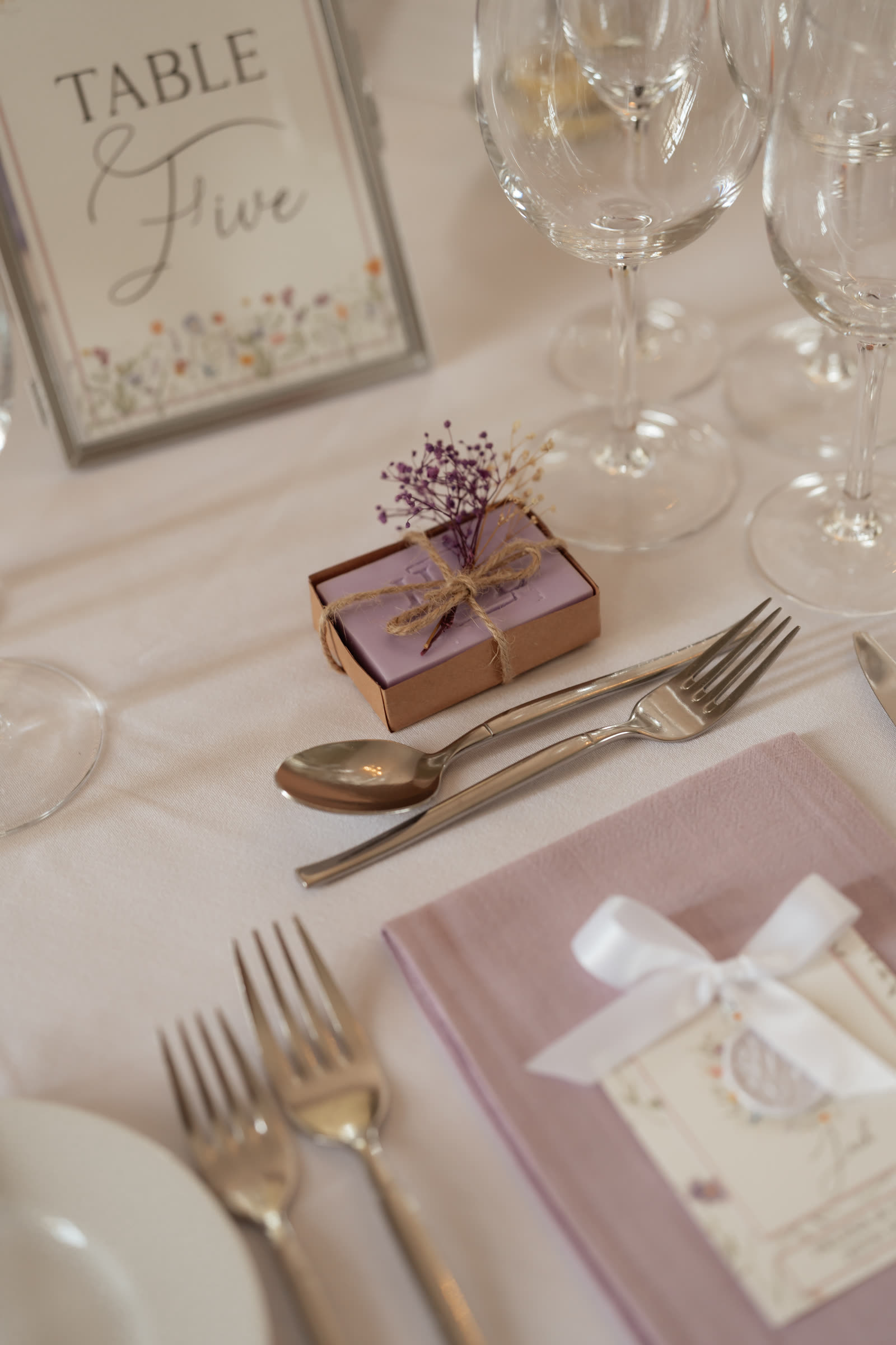Handmade wedding favour soap