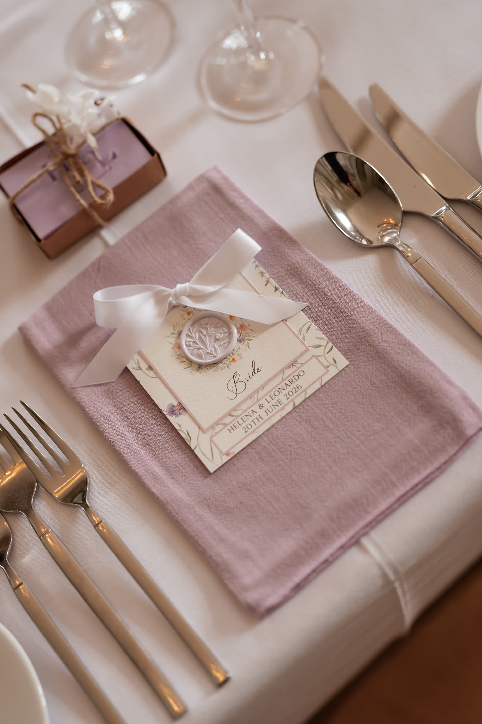 Handmade wedding favour soap