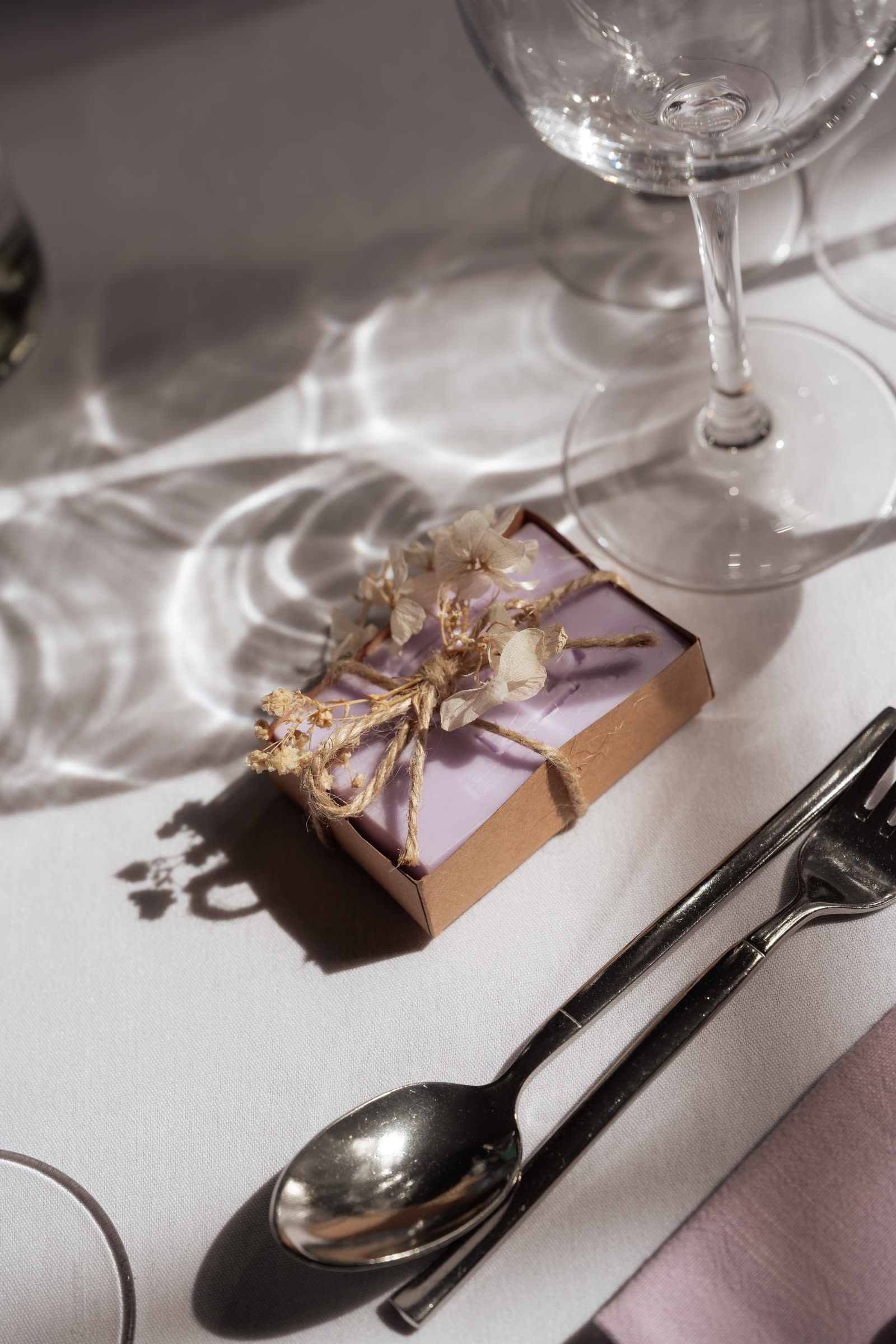 Handmade wedding favour soap